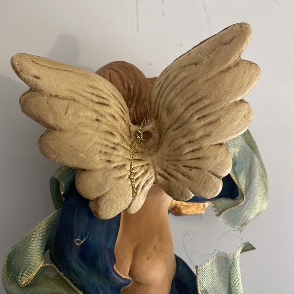 Antique Beautiful and unique Angel playing the harp wall deco or ornament - Picture 10 of 10